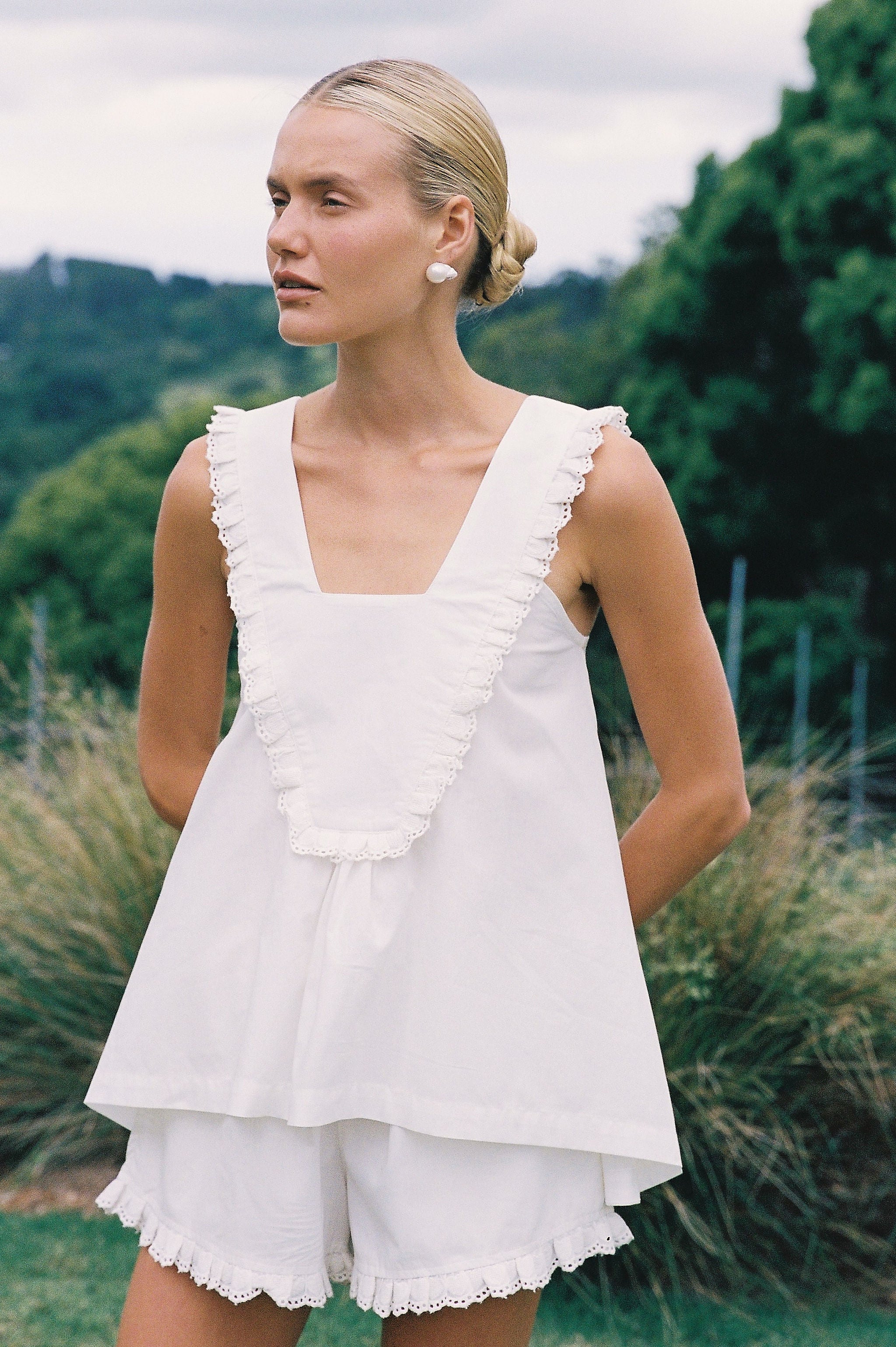 Elsie Sleep Set - Cotton Modal - Off White