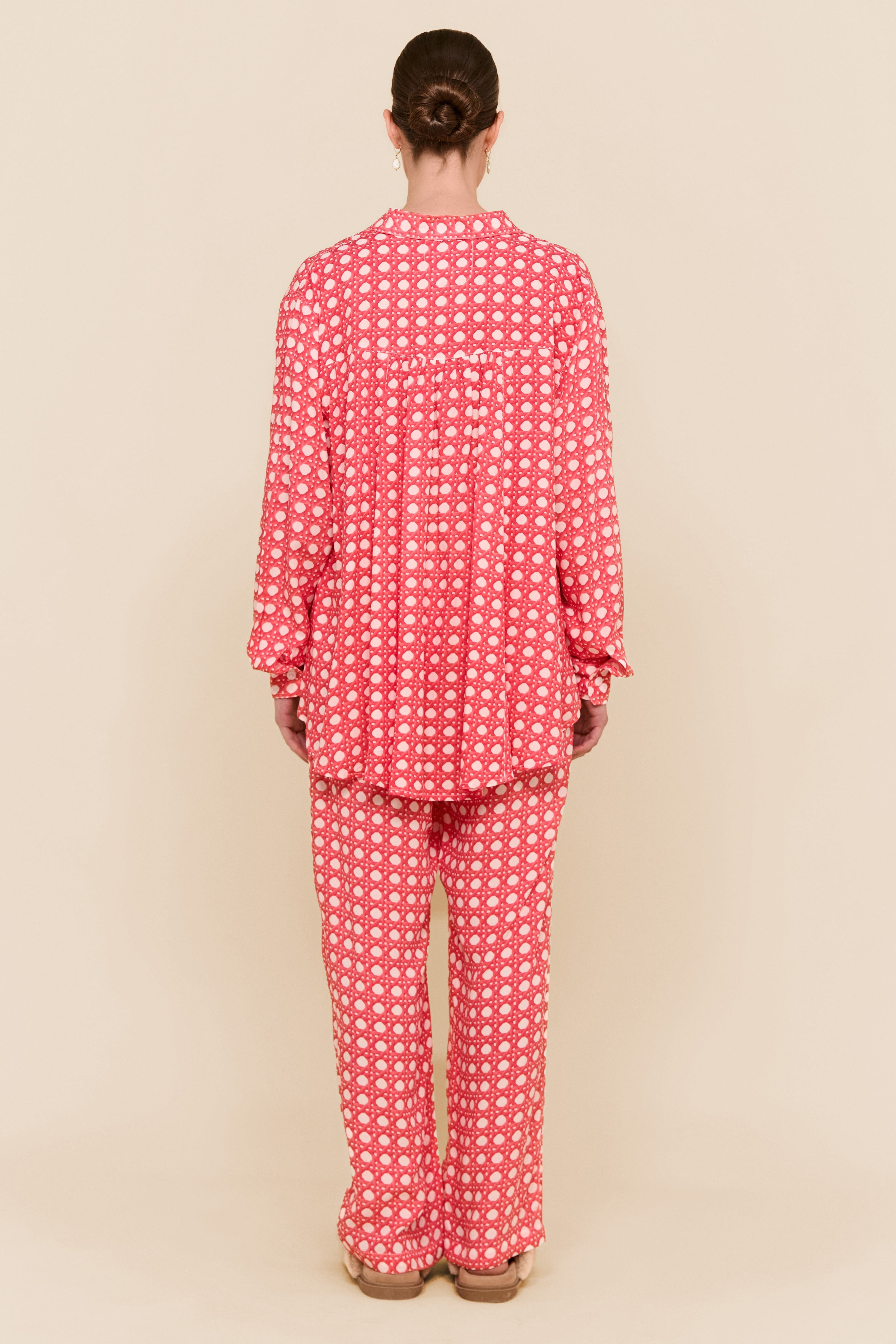 Marlon Long Sleep Set - Rattan - Raspberry Pink